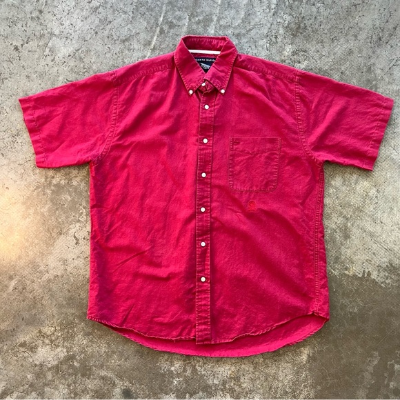 Tommy Hilfiger Other - Tommy Hilfiger Vintage 90s Red Linen Blend Shirt Size Large Streetwear
